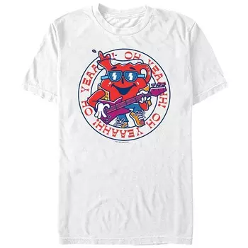Мужская футболка Kool Aid Oh Yeah Rocker с рисунком Licensed Character, белый