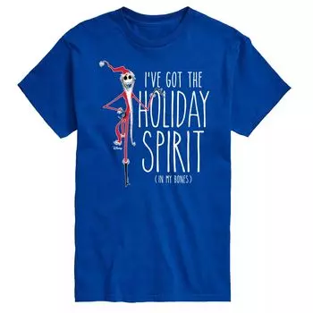 Мужская футболка «Кошмар перед Рождеством» Holiday Spirit In My Bones Licensed Character, синий