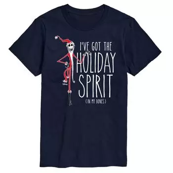 Мужская футболка «Кошмар перед Рождеством» Holiday Spirit In My Bones Licensed Character, синий