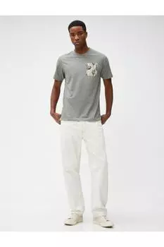 Мужская футболка - Koton, хаки