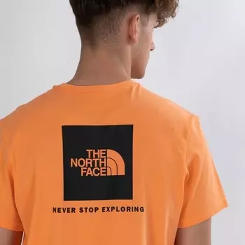 Мужская футболка красная коробка The North Face, красный