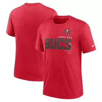 Мужская футболка красного цвета Tampa Bay Buccaneers Team Tri-Blend Nike