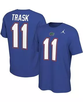 Мужская футболка kyle trask royal florida gators с именем и номером выпускника Jordan