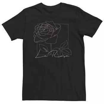 Мужская футболка La Rosa Rose Line Art Licensed Character