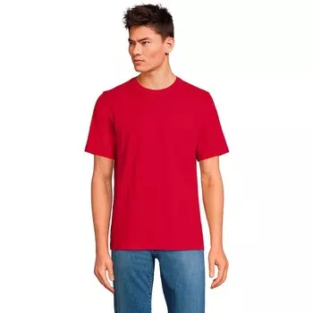 Мужская футболка Lands' End Super-T с коротким рукавом, цвет Rich Red