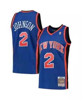 Мужская футболка larry johnson blue new york knicks hardwood classics 1998-99 swingman jersey Mitchell & Ness, синий