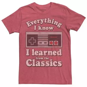 Мужская футболка Learn The Classics для контроллера Nintendo NES Licensed Character