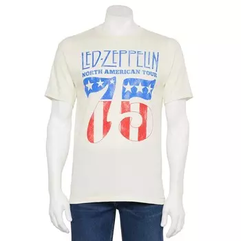 Мужская футболка Led Zeppelin '75 Tour Licensed Character, бежевый