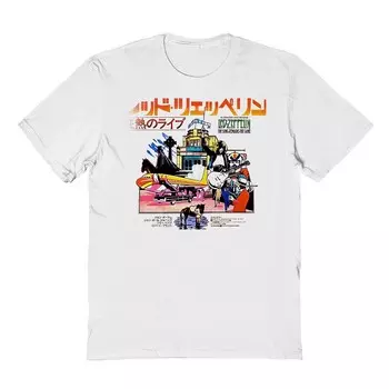 Мужская футболка Led Zeppelin Concert Beyond с графическим рисунком Licensed Character, белый