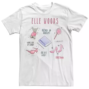 Мужская футболка Legally Blonde Elle Woods Sketches Licensed Character, белый