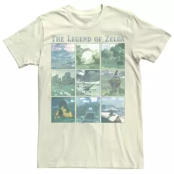 Мужская футболка Legend Of Zelda Breath Of The Wild Location Box Up Licensed Character