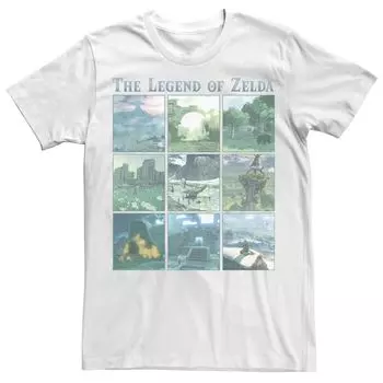 Мужская футболка Legend Of Zelda Breath Of The Wild Location Box Up Licensed Character