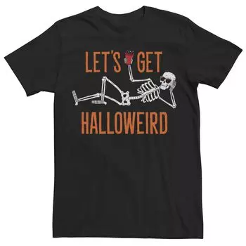 Мужская футболка Let's Get Halloweird Skeleton Halloween Licensed Character
