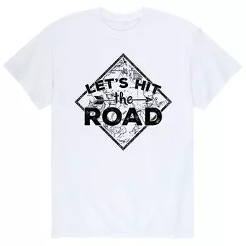 Мужская футболка Lets Hit The Road Licensed Character