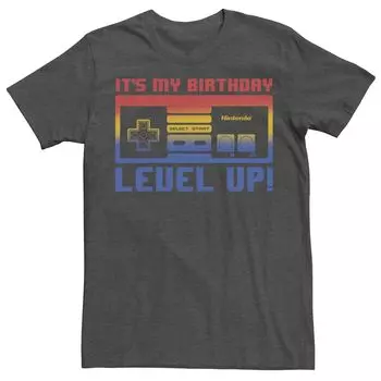 Мужская футболка Level Up для контроллера Nintendo NES на день рождения Licensed Character