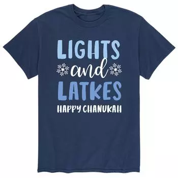 Мужская футболка "Lights And Latkes" для Хануки Licensed Character