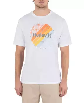 Мужская футболка Linear Palm с коротким рукавом Hurley, белый
