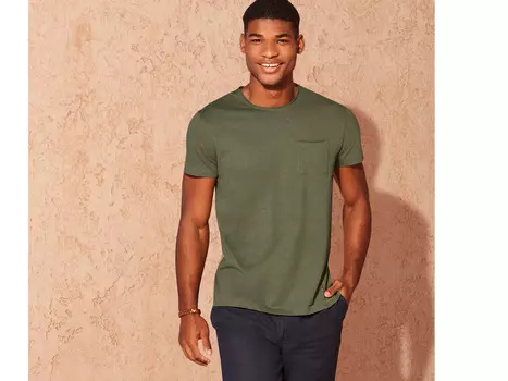 Мужская футболка Livergy с закругленным воротником, зеленый