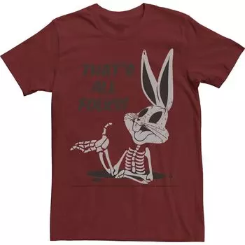 Мужская футболка Looney Tunes Bugs Bunny That’s All Folks Licensed Character