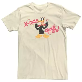 Мужская футболка Looney Tunes Christmas Daffy Duck X-Mas Quackers Licensed Character