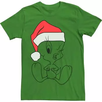 Мужская футболка Looney Tunes Christmas Tweety Outline Licensed Character