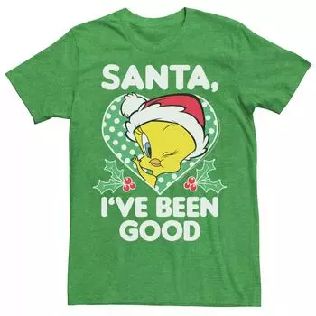 Мужская футболка Looney Tunes Christmas Tweety Santa I've Been Good Tee Licensed Character