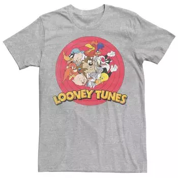 Мужская футболка Looney Tunes Classic Circle Lineup Group Shot Licensed Character