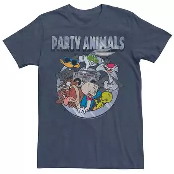 Мужская футболка Looney Tunes Group Shot Party Animals Licensed Character