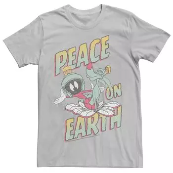 Мужская футболка Looney Tunes Marvin The Martian Space Peace On Earth Licensed Character