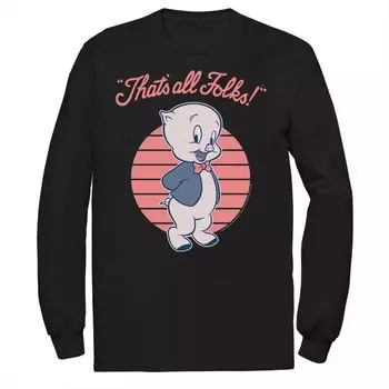 Мужская футболка Looney Tunes Porky Pig That’s All Folks Licensed Character
