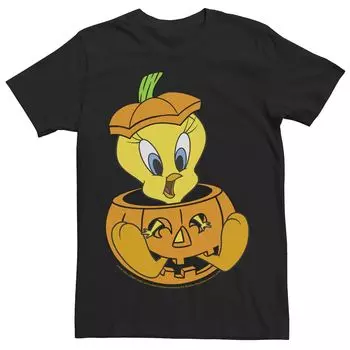 Мужская футболка Looney Tunes Tweety Bird In A Pumpkin Tee Licensed Character