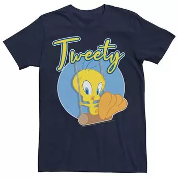 Мужская футболка Looney Tunes Tweety Swing с портретом Licensed Character