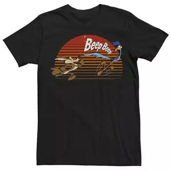 Мужская футболка Looney Tunes Wile E. Coyote & Road Runner Beep Beep Chase Licensed Character