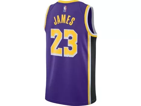 Мужская футболка лос-анджелес лейкерс с заявлением swingman - lebron james Jordan, фиолетовый