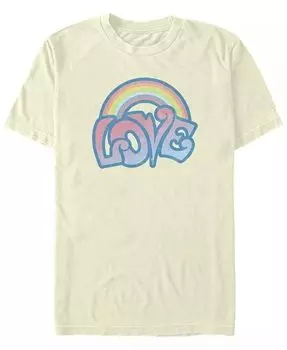 Мужская футболка Love Rainbow с коротким рукавом и круглым вырезом Fifth Sun, коричневый/бежевый