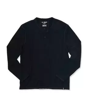Мужская футболка LS Radius Henley Fourlaps, черный