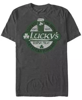 Мужская футболка Lucky Luck с коротким рукавом и круглым вырезом Fifth Sun, серый