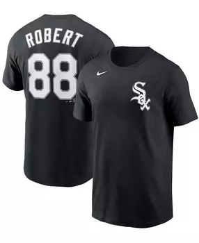 Мужская футболка luis robert black chicago white sox name number Nike, черный