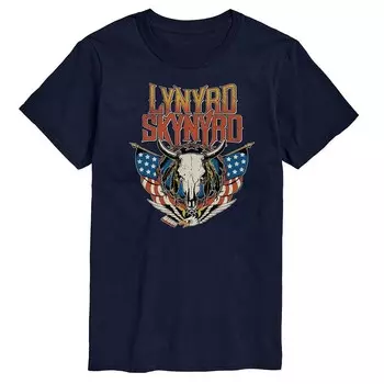 Мужская футболка Lynyrd Skynyrd с рисунком черепа Licensed Character, темно-синий