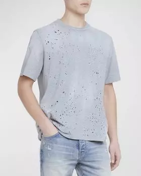 Мужская футболка MA с вышивкой дробовика Amiri, цвет Grey