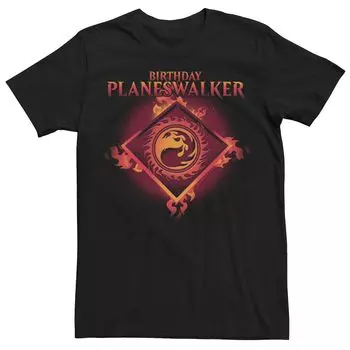 Мужская футболка Magic the Gathering «Birthday Planeswalker» с символом горы Маны Licensed Character