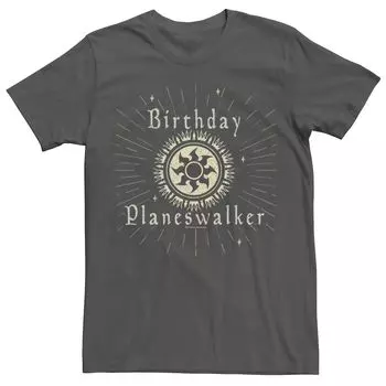 Мужская футболка Magic the Gathering «Birthday Planeswalker» с символом маны Plains Licensed Character