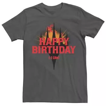 Мужская футболка Magic the Gathering Planeswalker с символом «-1 Life» с днем рождения Licensed Character