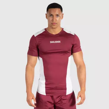 Мужская футболка Maison Mesh Bordeaux для спорта и отдыха SMILODOX, цвет rot