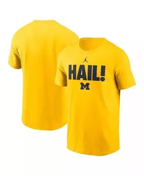 Мужская футболка Maize Michigan Wolverines Local Ultimate Chant Jordan, желтый