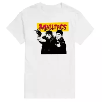 Мужская футболка Mall Rats Jay Silent Bob с рисунком летучей мыши Licensed Character, белый