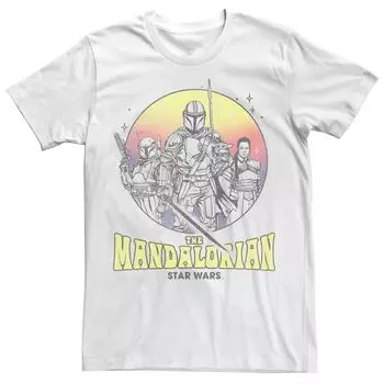 Мужская футболка Mandalorian Star Wars в стиле ретро Mando Licensed Character
