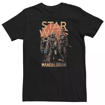 Мужская футболка Mandalorian в стиле гранж Licensed Character