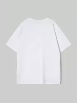 Мужская футболка Manfinity Homme Plus Size, буквенный узор, заниженная линия плеча, белый цвет