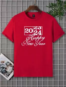 Мужская футболка Manfinity, круглый вырез, повседневная, с буквами, надписью, узором, короткий рукав, темно-белый/бордовый